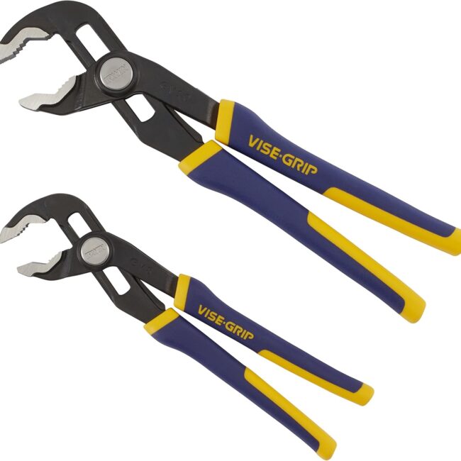 IRWIN Tools VISE-GRIP GrooveLock Pliers Set, V-Jaw, 2 Piece, 2078709