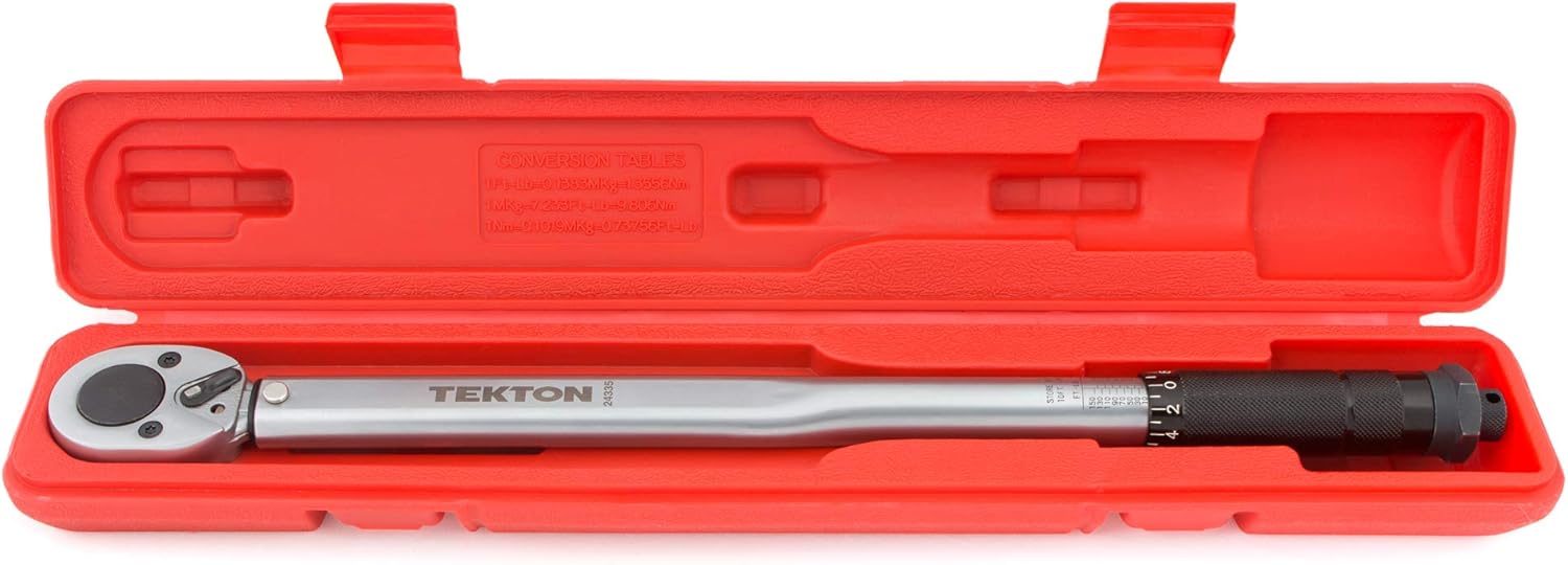 TEKTON 1/2 Inch Drive Micrometer Torque Wrench (10-150 ft.-lb.) | 24335