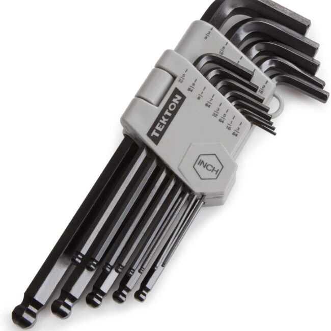 TEKTON Ball End Hex Key Wrench Set, 13-Piece (3/64-3/8 in.) | 25262